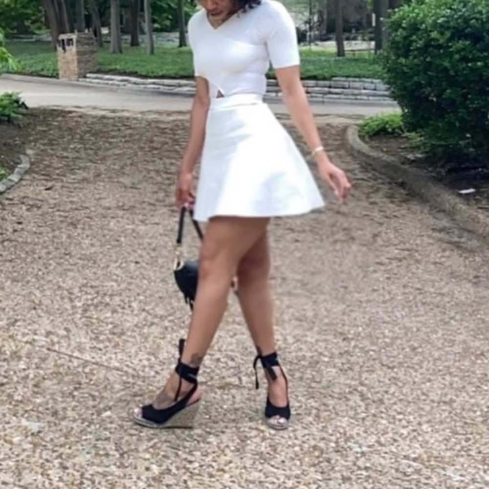 Joie Black and Tan Espadrille Wedges